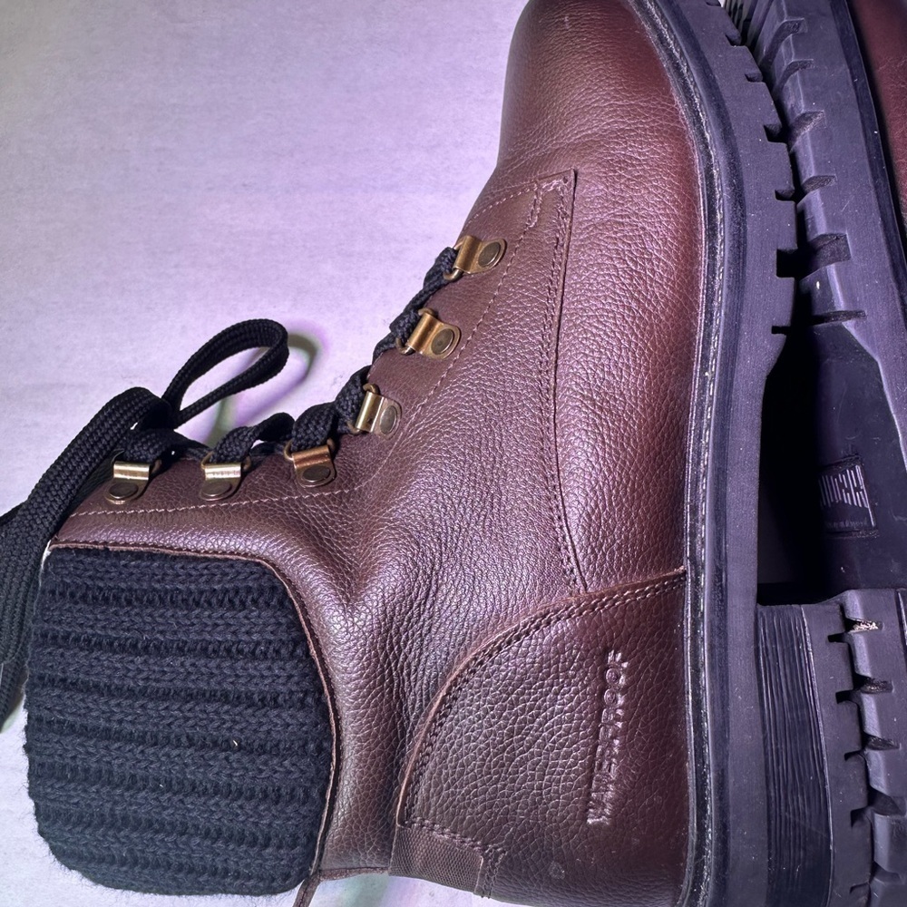 Cougar Brown Leather Combat Boots - Picture 11 of 16